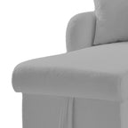 Siveco - Convertible Left Corner Sofa in Blouclette Fabric - Gray