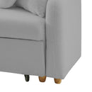 Siveco - Canapé D'Angle À Gauche Convertible Tissu Blouclette - Gris