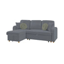 Siveco - Canapé D'Angle À Gauche Convertible Tissu Bouclette - Anthracite
