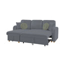 Siveco - Canapé D'Angle À Gauche Convertible Tissu Bouclette - Anthracite
