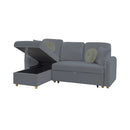 Siveco - Canapé D'Angle À Gauche Convertible Tissu Bouclette - Anthracite
