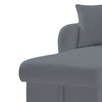 Siveco - Sofá esquinero convertible en tela Bouclette - Antracita