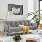 Vintex - Banquette 3 Places Clic-Clac - Microfibre - Gris