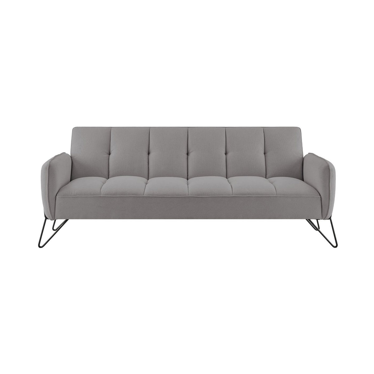 Vintex - Banquette 3 Places Clic-Clac - Microfibre - Gris