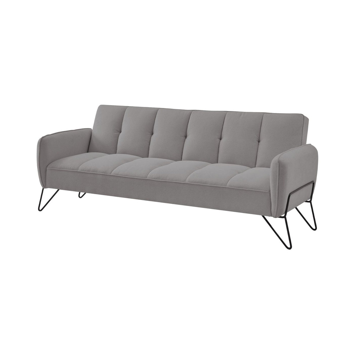 Vintex - Banquette 3 Places Clic-Clac - Microfibre - Gris