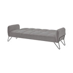 Vintex - Banquette 3 Places Clic-Clac - Microfibre - Gris