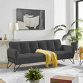 Vintex - Banquette 3 Places Clic-Clac - Microfibre - Anthracite