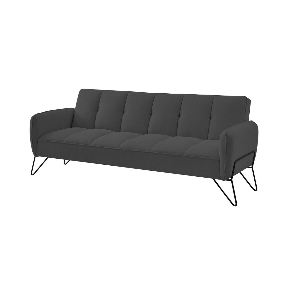 Vintex - Banquette 3 Places Clic-Clac - Microfibre - Anthracite