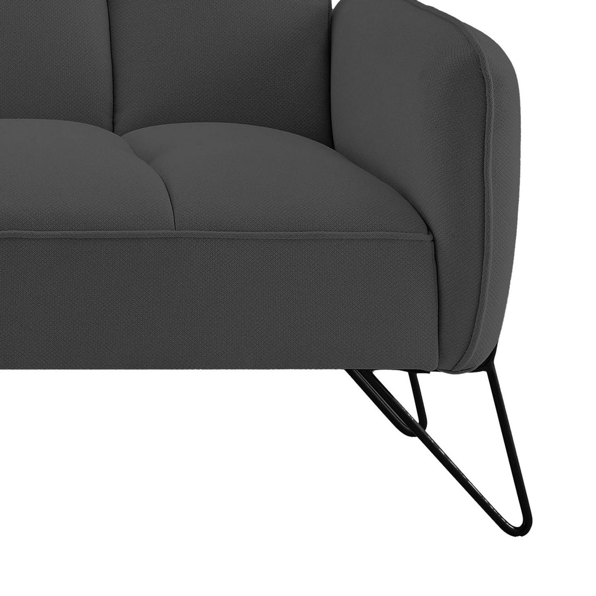Vintex - Banquette 3 Places Clic-Clac - Microfibre - Anthracite