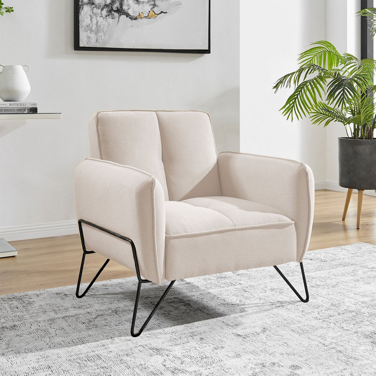 Vintex - Fauteuil - Microfibre - Beige