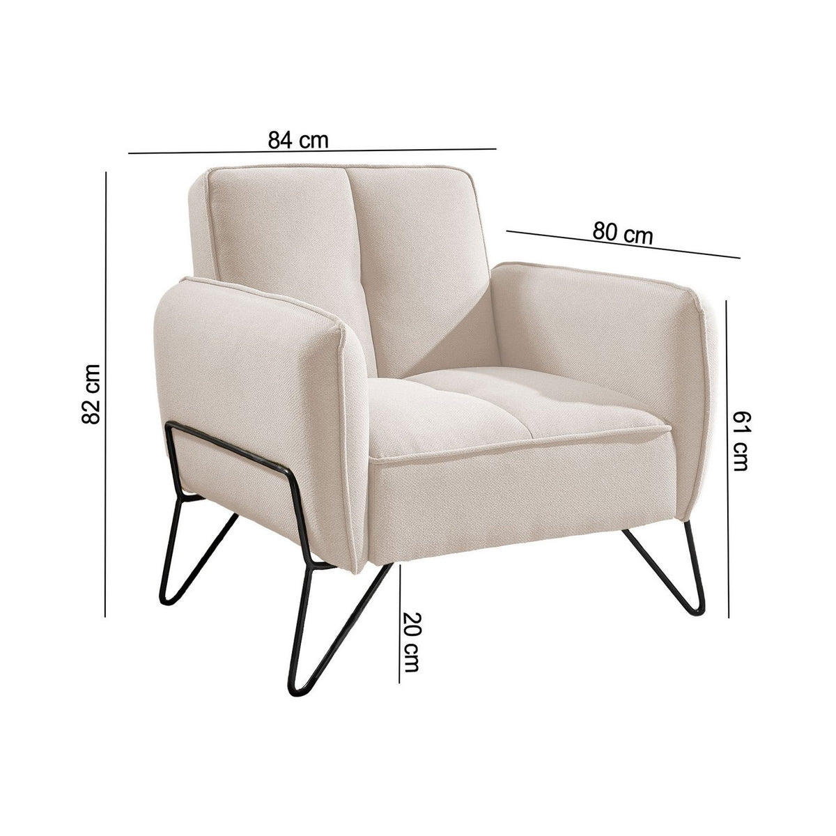 Vintex - Fauteuil - Microfibre - Beige