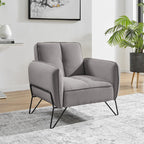 Vintex - Fauteuil - Microfibre - Gris Clair