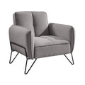 Vintex - Fauteuil - Microfibre - Gris Clair