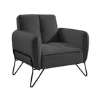 Vintex - Fauteuil - Microfibre - Anthracite
