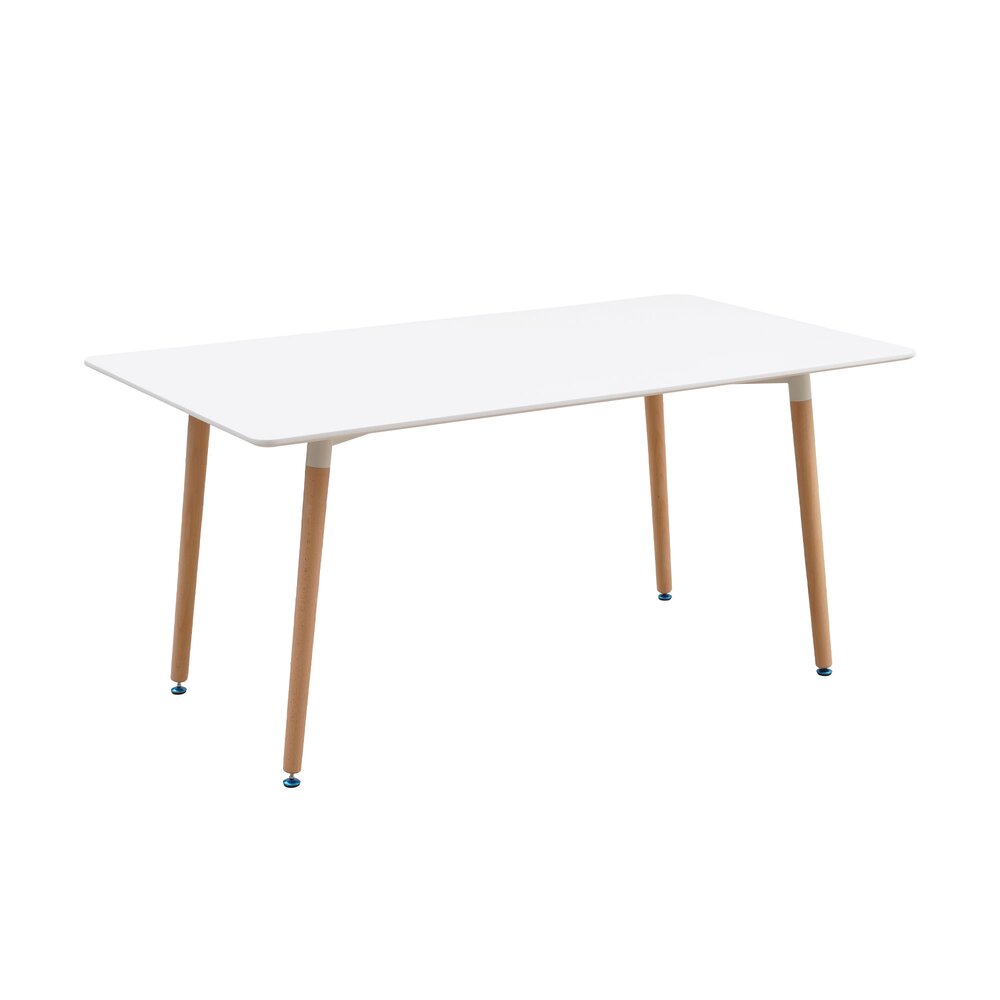 Scandi - Conjunto Mesa de Comedor Rectangular + 4 Sillas - Transparente