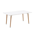 Scandi - Conjunto Mesa de Comedor Rectangular + 4 Sillas - Transparente