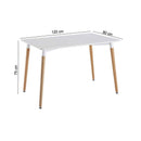 Scandi - Ensemble Table Rectangulaire De Repas + 4 Chaises - Transparent