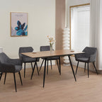 Scandi - Mesa de comedor extensible estilo escandinavo - Natural