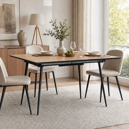 Scandi - Table De Repas Extensible Style Scandinave - Naturel