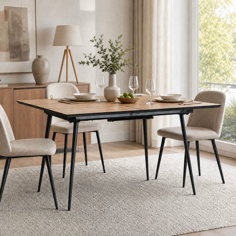 Scandi - Table De Repas Extensible Style Scandinave - Naturel
