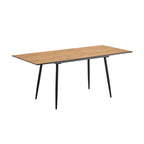 Scandi - Mesa de comedor extensible estilo escandinavo - Natural