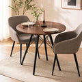 Scandi - Mesa de comedor redonda escandinava - Nogal