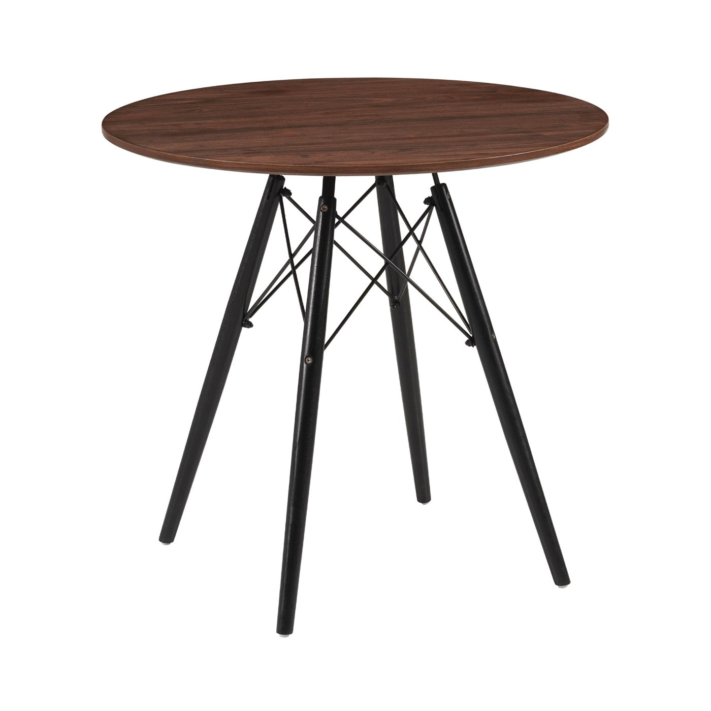 Scandi - Mesa de comedor redonda escandinava - Nogal