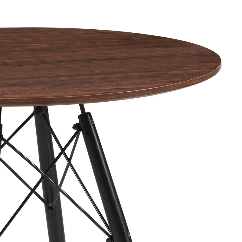 Scandi - Table De Repas Ronde Scandinave - Noyer