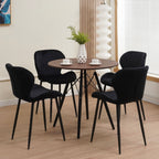 Scandi - Mesa de comedor redonda escandinava - Nogal