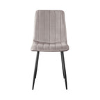 Velvet - Lot De 4 Chaises Repas - Velours - Gris Clair
