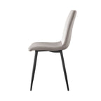 Velvet - Lot De 4 Chaises Repas - Velours - Gris Clair