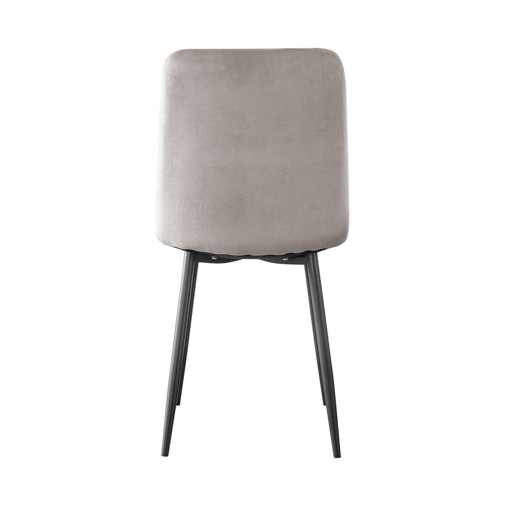 Velvet - Lot De 4 Chaises Repas - Velours - Gris Clair