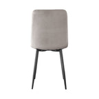 Velvet - Lot De 4 Chaises Repas - Velours - Gris Clair