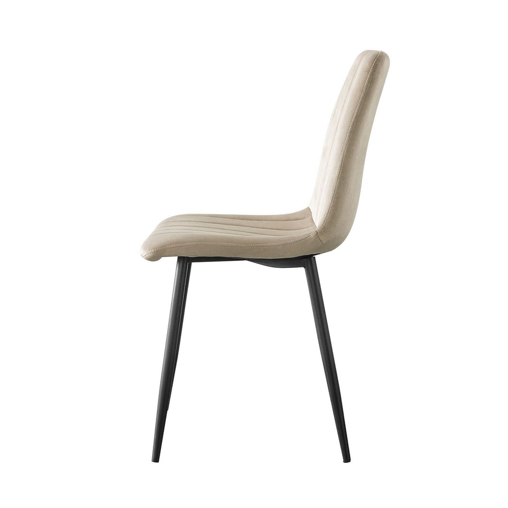 Velvet - Lot De 4 Chaises Repas - Velours - Taupe