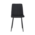 Velvet - Lot De 4 Chaises Repas - Velours - Noir