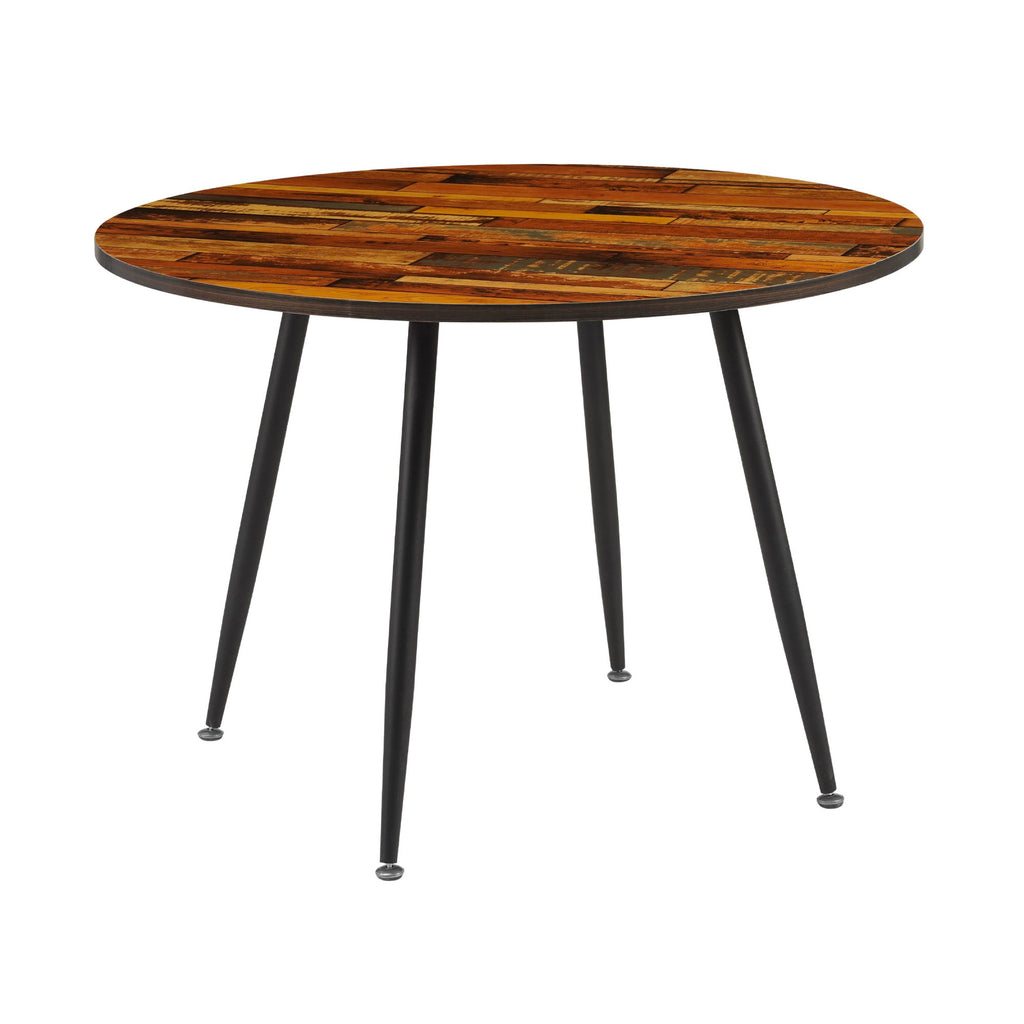 Scandi - Mesa de comedor redonda estilo escandinavo - Natural
