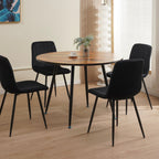 Scandi - Mesa de comedor redonda estilo escandinavo - Natural