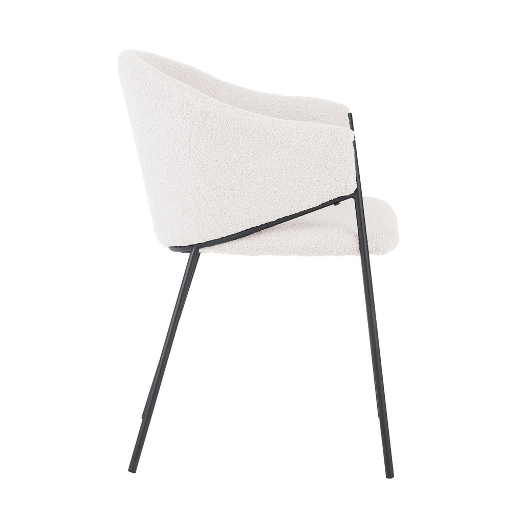 Sherpa - Lot De 2 Fauteuils De Repas - Tissu Bouclette - Blanc