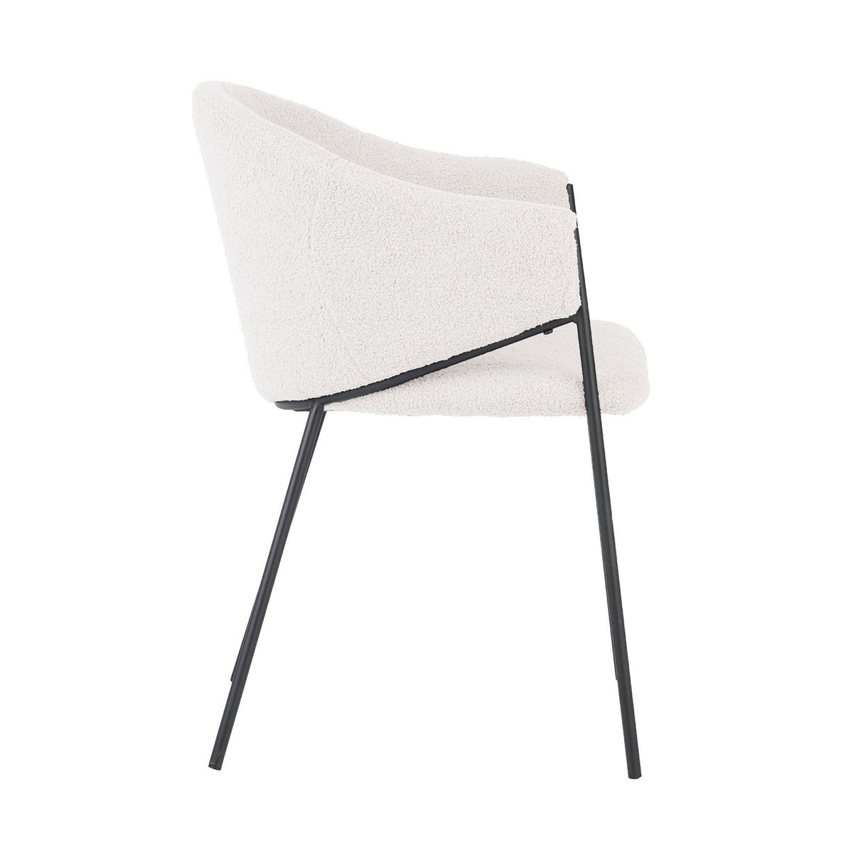 Sherpa - Lot De 2 Fauteuils De Repas - Tissu Bouclette - Blanc