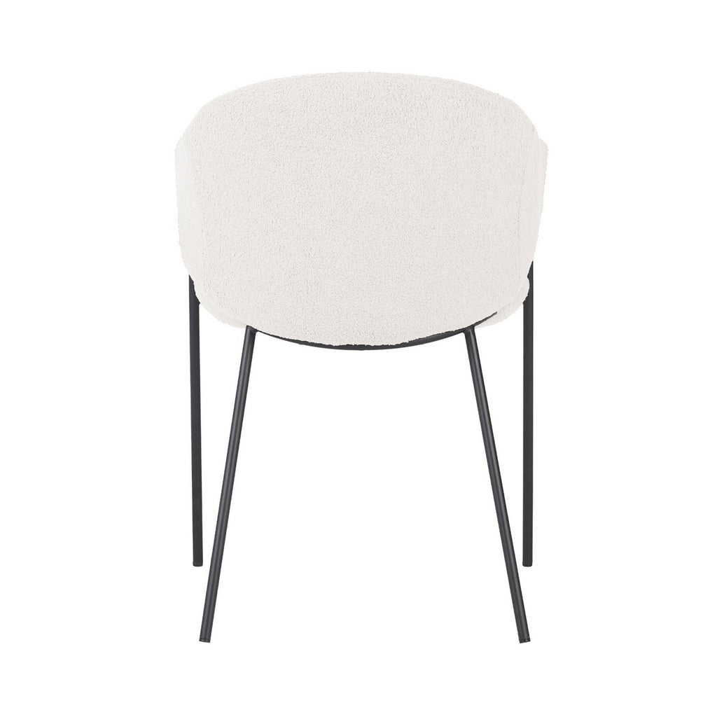 Sherpa - Lot De 2 Fauteuils De Repas - Tissu Bouclette - Blanc