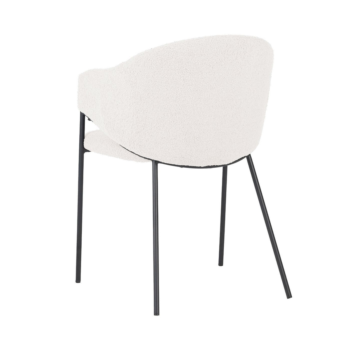 Sherpa - Lot De 2 Fauteuils De Repas - Tissu Bouclette - Blanc