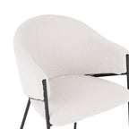 Sherpa - Lot De 2 Fauteuils De Repas - Tissu Bouclette - Blanc