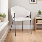 Sherpa - Lot De 2 Fauteuils De Repas - Tissu Bouclette - Blanc
