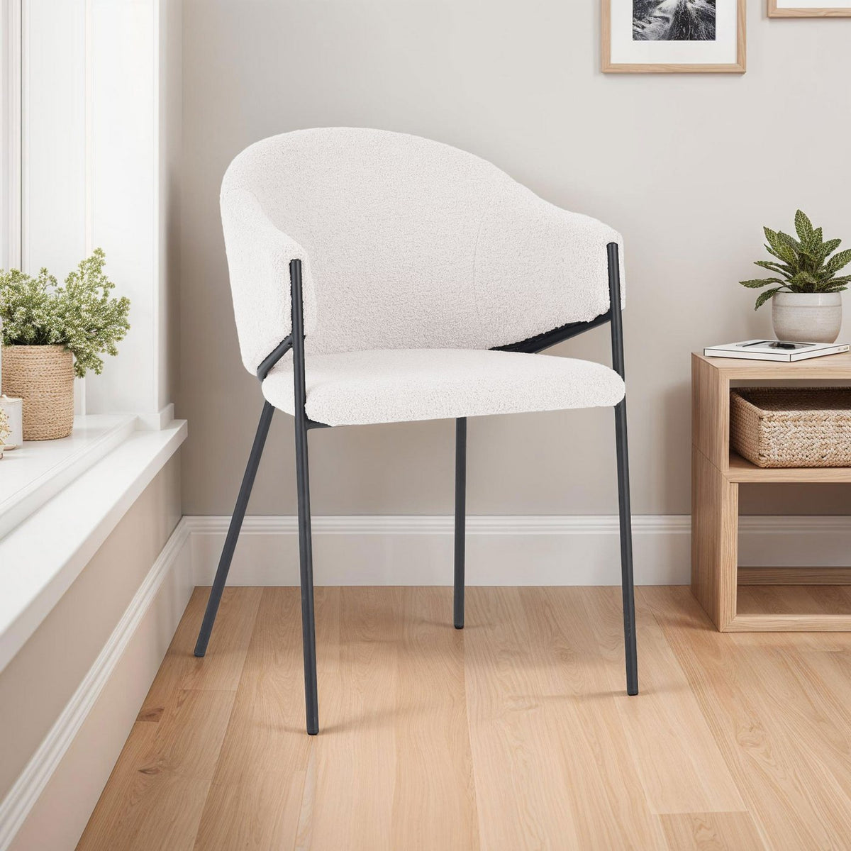 Sherpa - Lot De 2 Fauteuils De Repas - Tissu Bouclette - Blanc