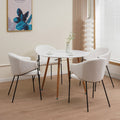 Sherpa - Lot De 2 Fauteuils De Repas - Tissu Bouclette - Blanc