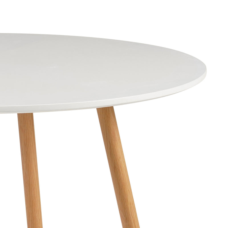 Scandi - Table À Manger Ronde Style Scandinave - Blanc