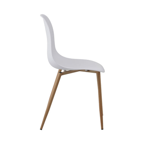 Scandi - Ensemble Table À Manger Ronde + 4 Chaises - Blanc