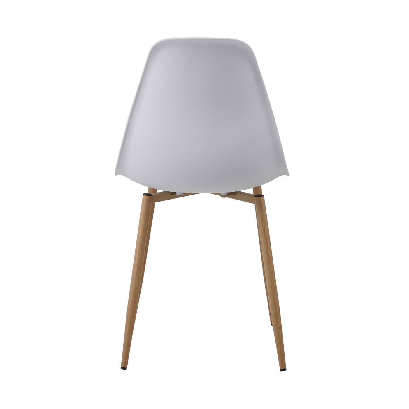 Scandi - Juego de mesa de comedor redonda + 4 sillas - Blanco