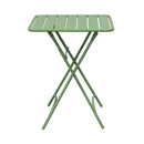 Baca - Ensemble Table + 2 Chaises De Jardin Pliable En Métal - Vert