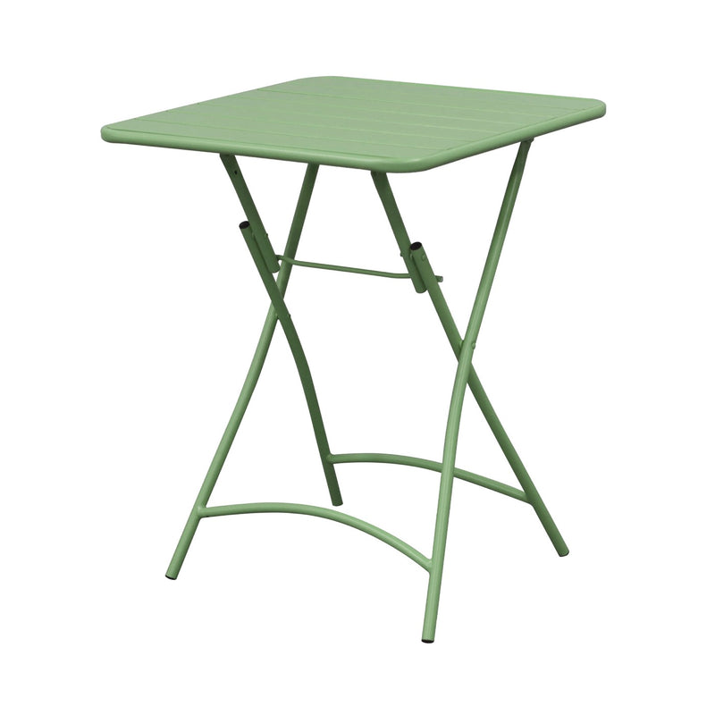 Baca - Ensemble Table + 2 Chaises De Jardin Pliable En Métal - Vert